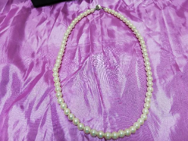 未使用品 パール ネックレス 約55cm < 女性アクセサリー/時計  未使用品 パール ネックレス 約55cm  < 女性アクセサリー/時計の