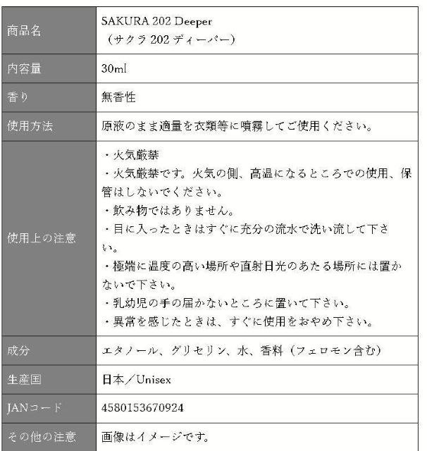 サクラ 202 ディーパー 50分だけ誘惑 < 香水/コスメ/ネイル  サクラ 202 ディーパー 50分だけ誘惑 < 香水/コスメ/ネイルの