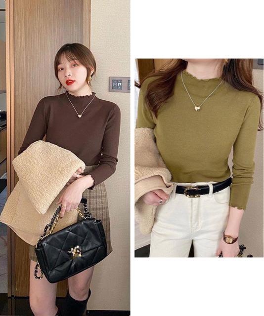 送料無料 新品 メロウフリルニットトップスプチハイネック < 女性ファッション  送料無料 新品 メロウフリルニットトップスプチハイネック < 女性ファッションの