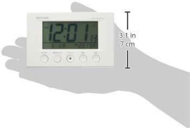 目覚まし時計 電波時計 温度計・湿度計付き フィットウェーブスマート 白 77×120×54mm < インテリア/ライフ 目覚まし時計 電波時計 温度計・湿度計付き フィットウェーブスマート 白 77×120×54mm < インテリア/ライフの