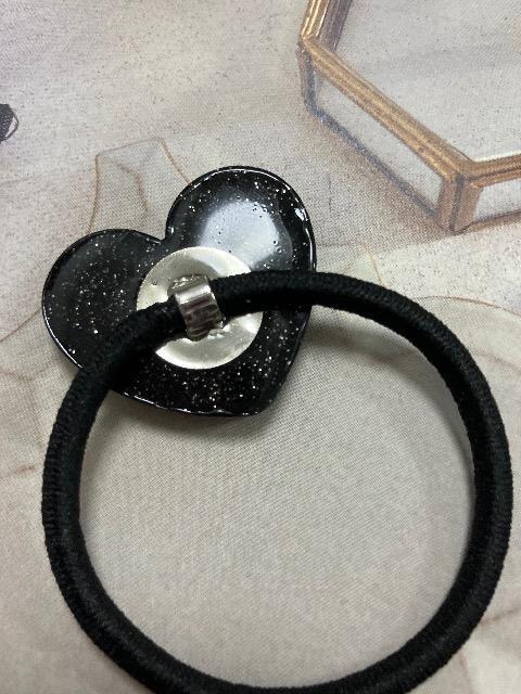 ハンドメイド レジン ハート ヘアゴム 2点セット < 女性ファッション  ハンドメイド レジン ハート ヘアゴム 2点セット < 女性ファッションの