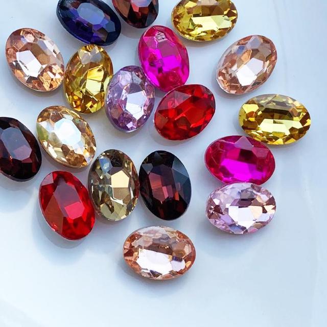 ガラスストーン14×10o16個オーバル暖色系 < ペット/手芸/園芸  ガラスストーン14×10o16個オーバル暖色系 < ペット/手芸/園芸の