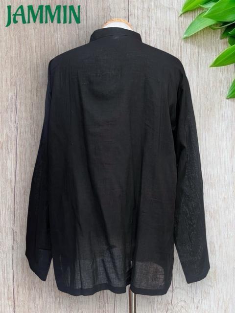 ココナッツボタン付きクルタ エスニック ヒッピー 長袖 サイケ 個性派 < 男性ファッション ココナッツボタン付きクルタ エスニック ヒッピー 長袖 サイケ 個性派 < 男性ファッションの