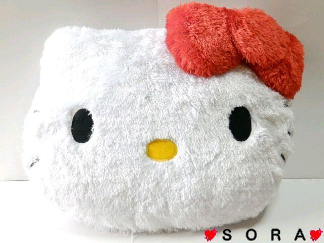 【キティ】可愛い♪ふかふわボリューム 背もたれカバー有り フェイスクッション < おもちゃ 【キティ】可愛い♪ふかふわボリューム 背もたれカバー有り フェイスクッション < おもちゃの