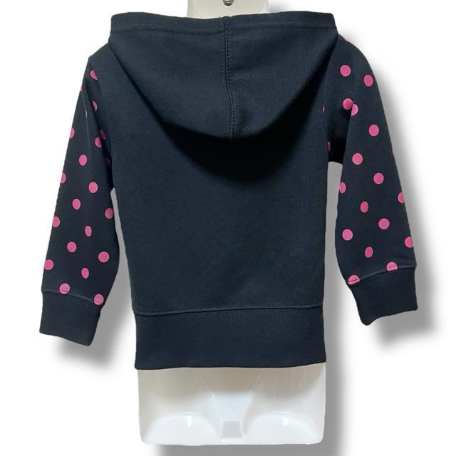 【95】袖ドット柄切替ロゴプリントフーディー < キッズ/ベビー 【95】袖ドット柄切替ロゴプリントフーディー < キッズ/ベビーの