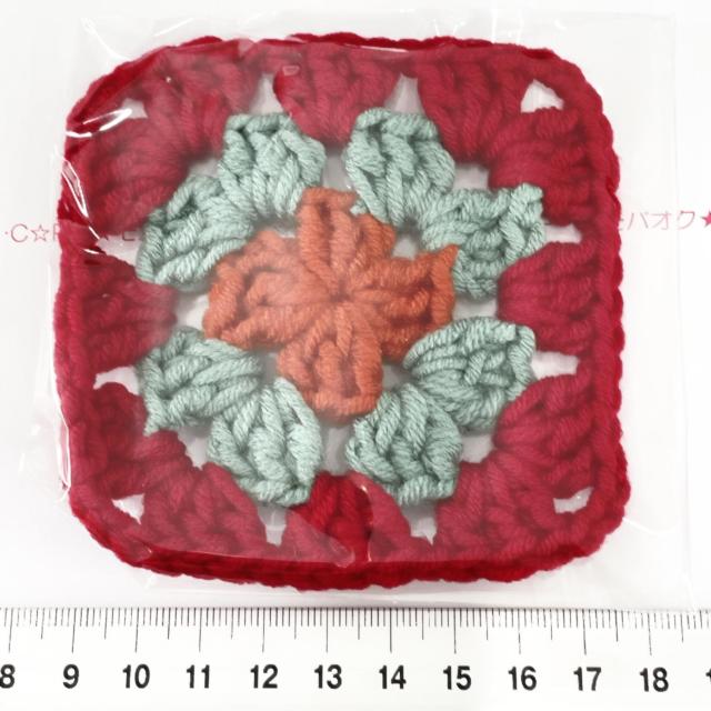 23*ハンドメイド♪毛糸のグラニースクエアモチーフ 裏面も綺麗☆9 < ペット/手芸/園芸  23*ハンドメイド♪毛糸のグラニースクエアモチーフ 裏面も綺麗☆9  < ペット/手芸/園芸の