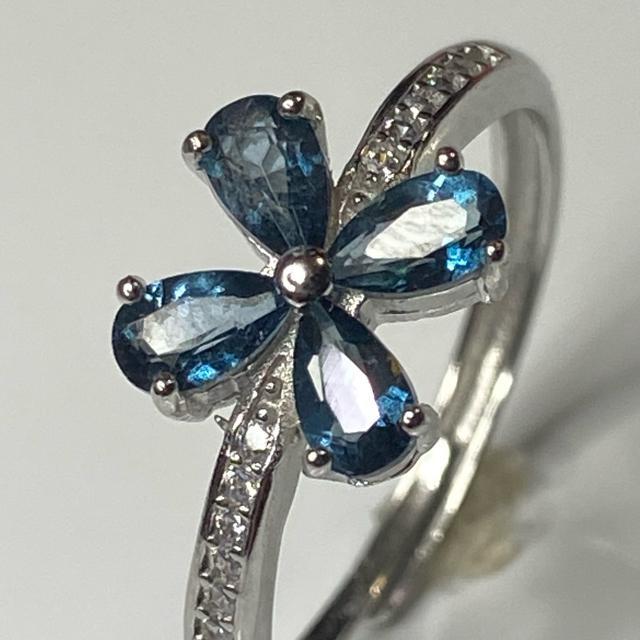 《No.R050》豪華4宝石 激安?? ロンドンブルートパーズ フリーサイズリング < 女性アクセサリー/時計  《No.R050》豪華4宝石 激安?? ロンドンブルートパーズ フリーサイズリング  < 女性アクセサリー/時計の