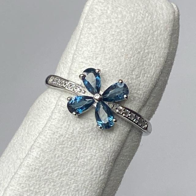 《No.R050》豪華4宝石 激安?? ロンドンブルートパーズ フリーサイズリング < 女性アクセサリー/時計  《No.R050》豪華4宝石 激安?? ロンドンブルートパーズ フリーサイズリング < 女性アクセサリー/時計の