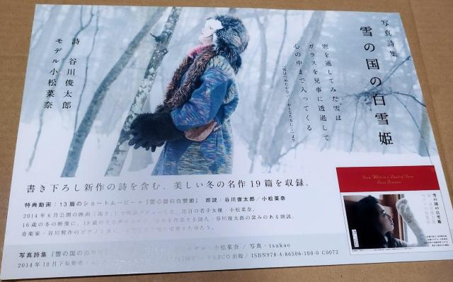 雪の国の白雪姫 谷川俊太郎 小松菜奈 チラシ フライヤー < ホビー  雪の国の白雪姫 谷川俊太郎 小松菜奈 チラシ フライヤー  < ホビーの