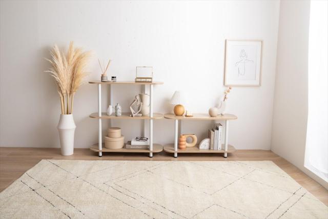 【送料無料】【幅80cm】Palam 2段ラック 棚 木目調 飾り棚 < インテリア/ライフ 【送料無料】【幅80cm】Palam 2段ラック 棚 木目調 飾り棚 < インテリア/ライフの