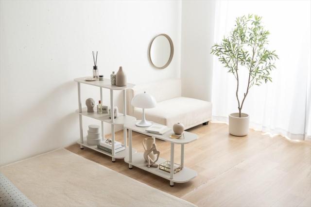 【送料無料】【幅80cm】Palam 2段ラック 棚 木目調 飾り棚 < インテリア/ライフ 【送料無料】【幅80cm】Palam 2段ラック 棚 木目調 飾り棚 < インテリア/ライフの