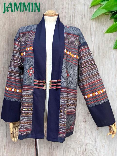 モン族刺繍柄羽織り エスニック ヒッピー アジアン 民族 個性派 モン族 < 女性ファッション モン族刺繍柄羽織り エスニック ヒッピー アジアン 民族 個性派 モン族 < 女性ファッションの