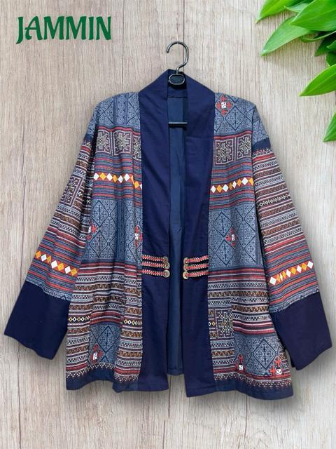モン族刺繍柄羽織り エスニック ヒッピー アジアン 民族 個性派 モン族 < 女性ファッション モン族刺繍柄羽織り エスニック ヒッピー アジアン 民族 個性派 モン族 < 女性ファッションの