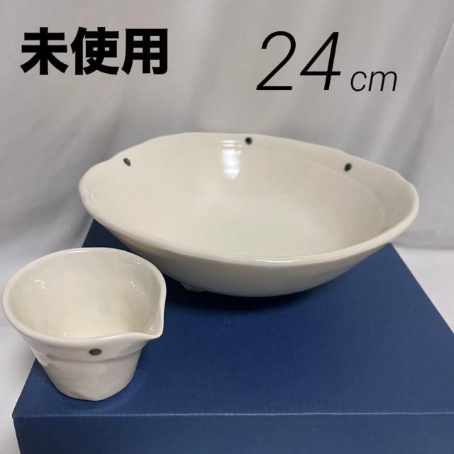未使用 陶器製 サラダボウル ドレッシング片口 ドット サラダセット < インテリア/ライフ 未使用 陶器製 サラダボウル ドレッシング片口 ドット サラダセット < インテリア/ライフの