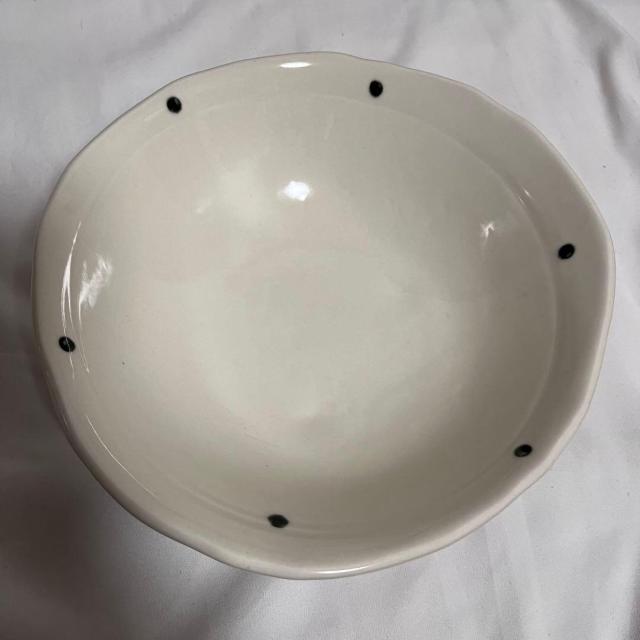 未使用 陶器製 サラダボウル ドレッシング片口 ドット サラダセット < インテリア/ライフ 未使用 陶器製 サラダボウル ドレッシング片口 ドット サラダセット < インテリア/ライフの