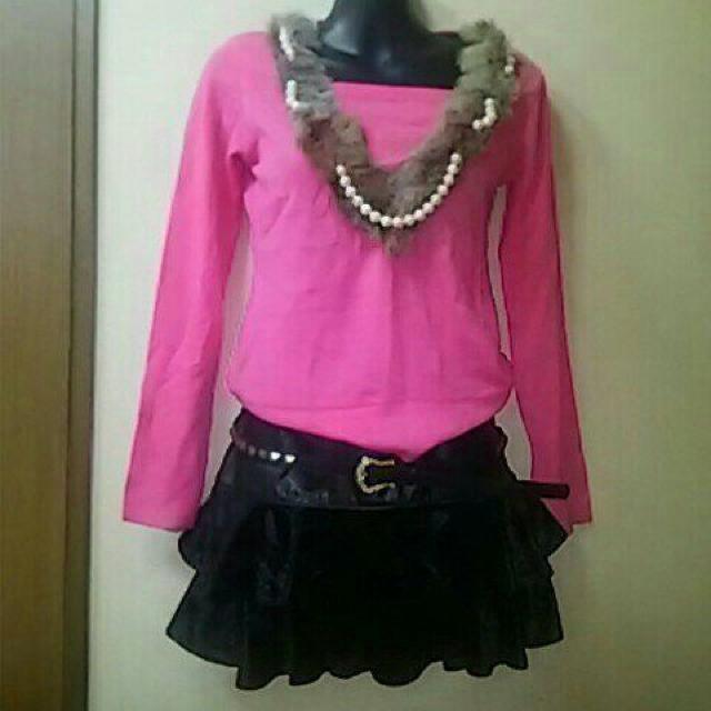 新品★リアルラビファーとパール飾付ニット < 女性ファッション  新品★リアルラビファーとパール飾付ニット  < 女性ファッションの