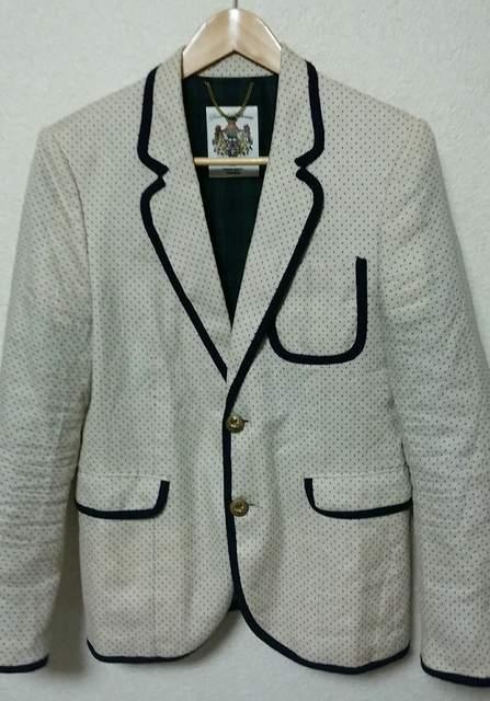 takuya着 ドット柄パイピングジャケット < 男性ファッション takuya着 ドット柄パイピングジャケット < 男性ファッションの