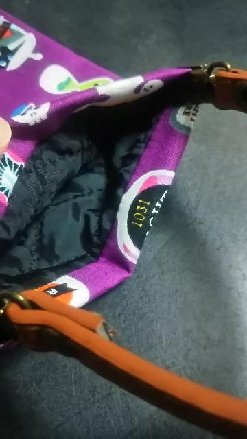 (ベルト茶色) ハンドメイド スマホポーチ 紫 < 女性ファッション  (ベルト茶色) ハンドメイド スマホポーチ 紫 < 女性ファッションの