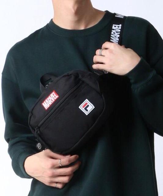 【FILA × MARVEL】フィラ×マーベル『バッグ/ウエストバッグ(男女兼用)』新品タグ付 < 男性ファッション  【FILA × MARVEL】フィラ×マーベル『バッグ/ウエストバッグ(男女兼用)』新品タグ付 < 男性ファッションの