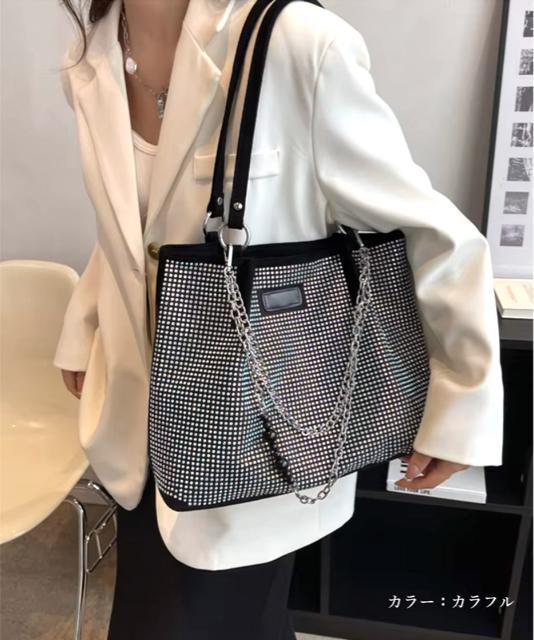 送料無料 新品 キラキラトートバッグワンショルダーバッグ < 女性ファッション  送料無料 新品 キラキラトートバッグワンショルダーバッグ < 女性ファッションの
