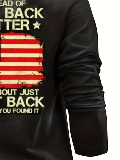 爆ヤス価格1690円★American Flag & Letter 3Dプリント メンズTシャツ USAサイズM(日本サイズXL) < 男性ファッション  爆ヤス価格1690円★American Flag & Letter 3Dプリント メンズTシャツ USAサイズM(日本サイズXL) < 男性ファッションの