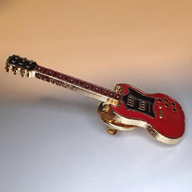 エレキギター エナメル ピンバッジ ピンズ バッジ ブローチ ピンブローチ 赤色 レッド ラペルピン < 男性アクセサリー/時計  エレキギター エナメル ピンバッジ ピンズ バッジ ブローチ ピンブローチ 赤色 レッド ラペルピン < 男性アクセサリー/時計の