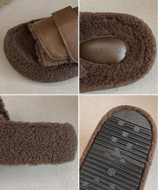 送料無料 新品 ファーサンダル 厚底 レトロボアサンダル < 女性ファッション  送料無料 新品 ファーサンダル 厚底 レトロボアサンダル < 女性ファッションの