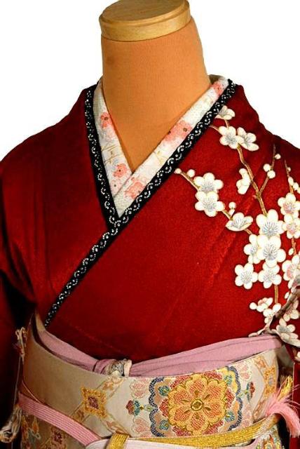 【最高級】新品同様 暈し染め 金彩 金駒シシュウ 御所車枝梅 バチ衿 振袖 身丈165cm 裄丈69.5cm T3551 < 女性ファッション  【最高級】新品同様 暈し染め 金彩 金駒シシュウ 御所車枝梅 バチ衿 振袖 身丈165cm 裄丈69.5cm T3551 < 女性ファッションの