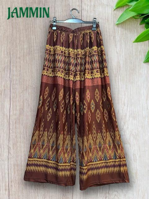 アジアン柄パンツ 茶色 エスニック アジアン ヒッピー 男女兼用 < 女性ファッション アジアン柄パンツ 茶色 エスニック アジアン ヒッピー 男女兼用 < 女性ファッションの