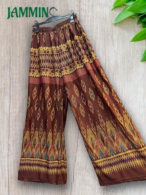 アジアン柄パンツ 茶色 エスニック アジアン ヒッピー 男女兼用 < 女性ファッション アジアン柄パンツ 茶色 エスニック アジアン ヒッピー 男女兼用 < 女性ファッションの