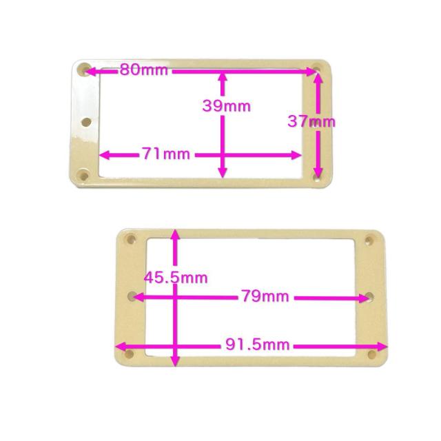 ハムバッカー用 エスカッション ネック・ブリッジセット クリーム < ホビー  ハムバッカー用 エスカッション ネック・ブリッジセット クリーム < ホビーの