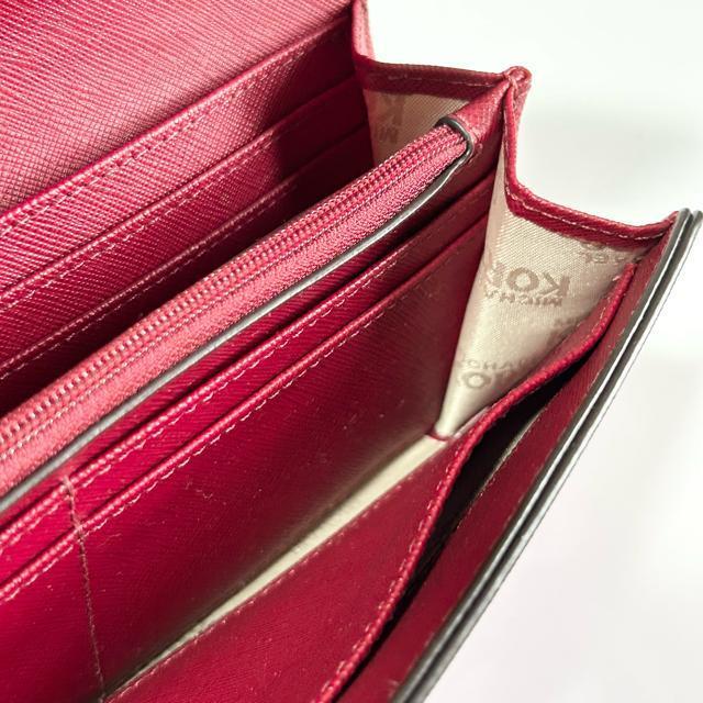 美品 MICHAEL KORS マイケルコース レザー 二つ折り 長財布 ボルドー < ブランド  美品 MICHAEL KORS マイケルコース レザー 二つ折り 長財布 ボルドー < ブランドの