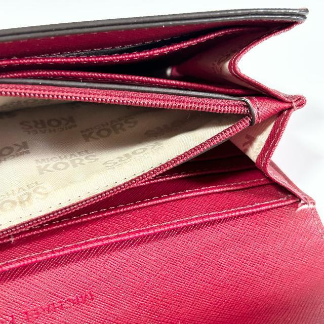 美品 MICHAEL KORS マイケルコース レザー 二つ折り 長財布 ボルドー < ブランド  美品 MICHAEL KORS マイケルコース レザー 二つ折り 長財布 ボルドー < ブランドの