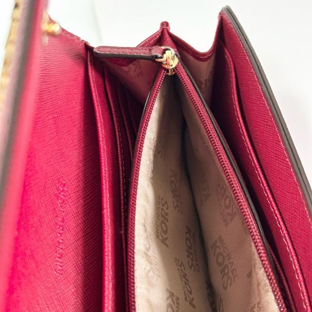 美品 MICHAEL KORS マイケルコース レザー 二つ折り 長財布 ボルドー < ブランド  美品 MICHAEL KORS マイケルコース レザー 二つ折り 長財布 ボルドー < ブランドの