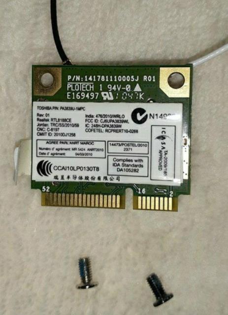 【動作品】TOSHIBA dynabook T55/58BW 内蔵無線LANカード + Wi-Fi アンテナ < PC本体/周辺機器  【動作品】TOSHIBA dynabook T55/58BW 内蔵無線LANカード + Wi-Fi アンテナ < PC本体/周辺機器の