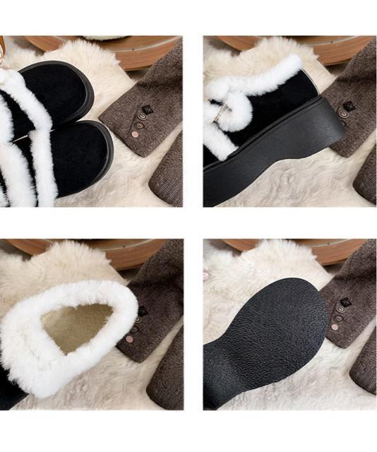送料無料 新品 もこもこファー厚底ムートンシューズ裏起毛 < 女性ファッション 送料無料 新品 もこもこファー厚底ムートンシューズ裏起毛 < 女性ファッションの