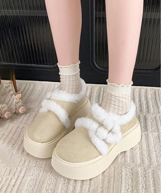 送料無料 新品 もこもこファー厚底ムートンシューズ裏起毛 < 女性ファッション 送料無料 新品 もこもこファー厚底ムートンシューズ裏起毛 < 女性ファッションの