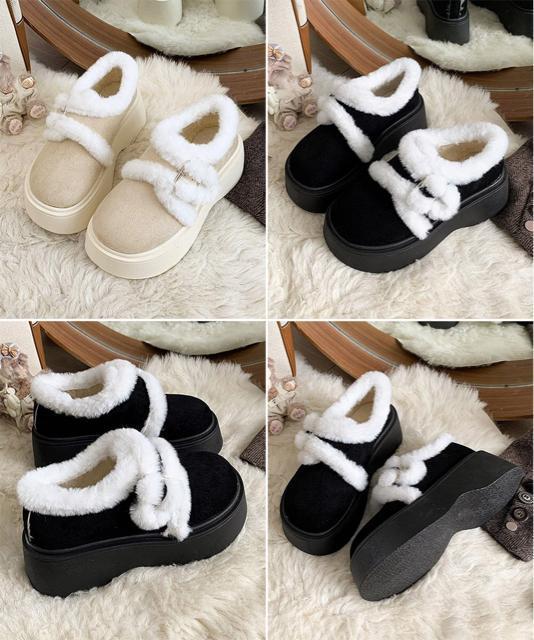 送料無料 新品 もこもこファー厚底ムートンシューズ裏起毛 < 女性ファッション 送料無料 新品 もこもこファー厚底ムートンシューズ裏起毛 < 女性ファッションの