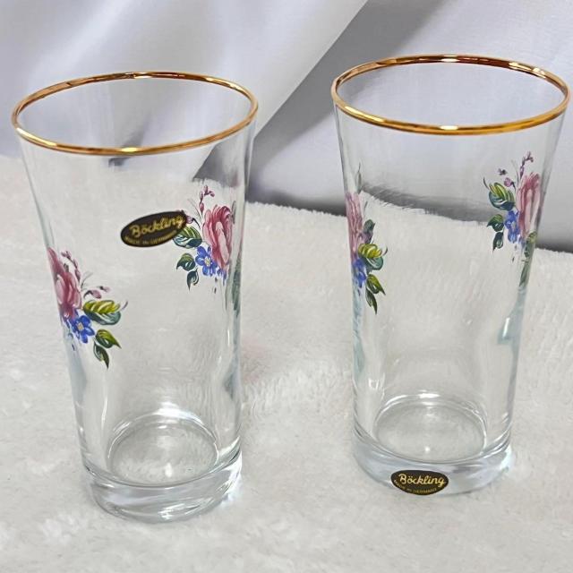 未使用 ドイツ製 Bockling ボックリング ハンドペイント ペア グラス 金縁 薔薇 ヴィンテージ レトロ < インテリア/ライフ 未使用 ドイツ製 Bockling ボックリング ハンドペイント ペア グラス 金縁 薔薇 ヴィンテージ レトロ < インテリア/ライフの