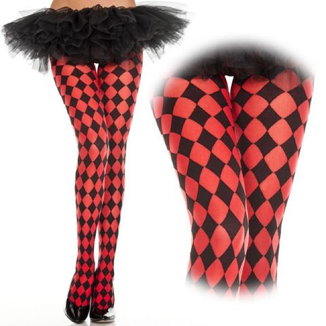 赤と黒のハーレクインタイツ < 女性ファッション  赤と黒のハーレクインタイツ  < 女性ファッションの