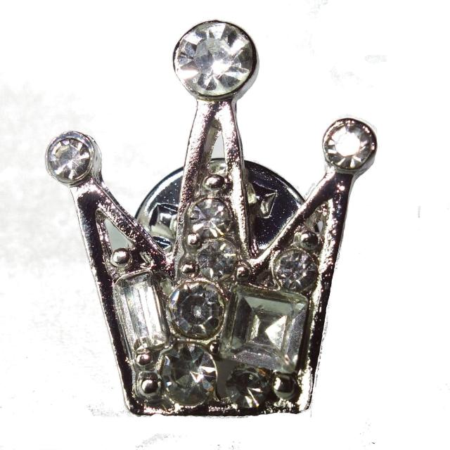 王冠 クラウン ピンバッジ バッジ ピンズ ラペルピン ピンブローチ ブローチ 銀色 シルバー色 < 女性アクセサリー/時計 王冠 クラウン ピンバッジ バッジ ピンズ ラペルピン ピンブローチ ブローチ 銀色 シルバー色 < 女性アクセサリー/時計の