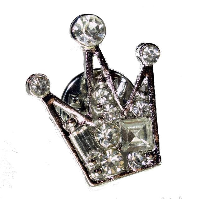 王冠 クラウン ピンバッジ バッジ ピンズ ラペルピン ピンブローチ ブローチ 銀色 シルバー色 < 女性アクセサリー/時計 王冠 クラウン ピンバッジ バッジ ピンズ ラペルピン ピンブローチ ブローチ 銀色 シルバー色 < 女性アクセサリー/時計の