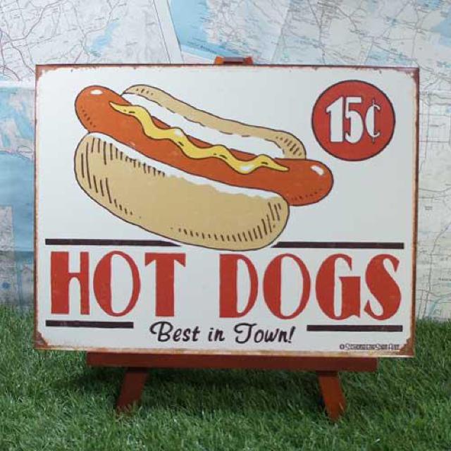 新品【ブリキ看板】Hot Dogs/ホットドッグ Best in Town 15¢ < ホビー  新品【ブリキ看板】Hot Dogs/ホットドッグ Best in Town 15¢  < ホビーの