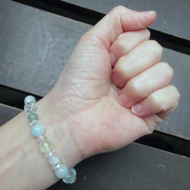 本翡翠xアマゾナイトxプレナイトxフローライトブレスレット 天然石 パワーストーン < 女性アクセサリー/時計 本翡翠xアマゾナイトxプレナイトxフローライトブレスレット 天然石 パワーストーン < 女性アクセサリー/時計の