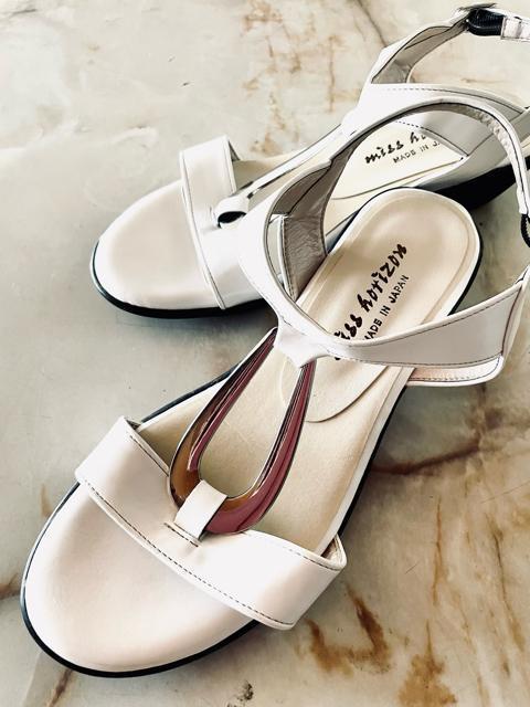 【日本製】MISS HORIZON◆ホワイト◆上質サンダル◆サイズS < 女性ファッション  【日本製】MISS HORIZON◆ホワイト◆上質サンダル◆サイズS < 女性ファッションの