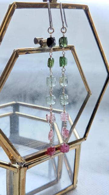 14kgf*トルマリンのロングピアス*24024 < 女性アクセサリー/時計 14kgf*トルマリンのロングピアス*24024 < 女性アクセサリー/時計の