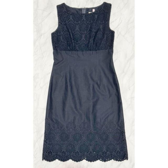 ポールスチュアート ノースリコットンレースワンピース黒#XX < 女性ファッション  ポールスチュアート ノースリコットンレースワンピース黒#XX  < 女性ファッションの