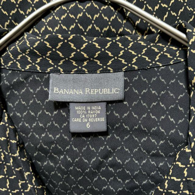 バナナリパブリック シャツワンピース 半袖 ワンピース 総柄 レーヨン100% < ブランド  バナナリパブリック シャツワンピース 半袖 ワンピース 総柄 レーヨン100% < ブランドの