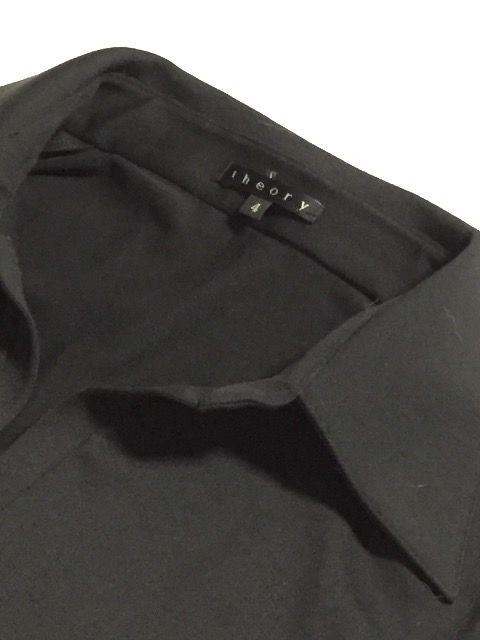 新品<スキッパー>theory/セオリー(半袖ブラック)サイズ4 < ブランド  新品<スキッパー>theory/セオリー(半袖ブラック)サイズ4 < ブランドの