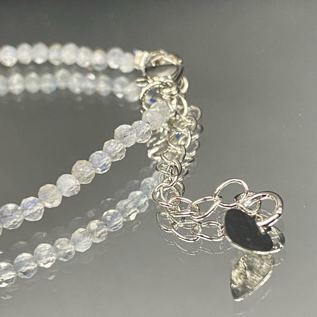 《bracelet》天然石ラブラドライト キラキラ多面カット アジャスター付き < 男性アクセサリー/時計  《bracelet》天然石ラブラドライト キラキラ多面カット アジャスター付き < 男性アクセサリー/時計の